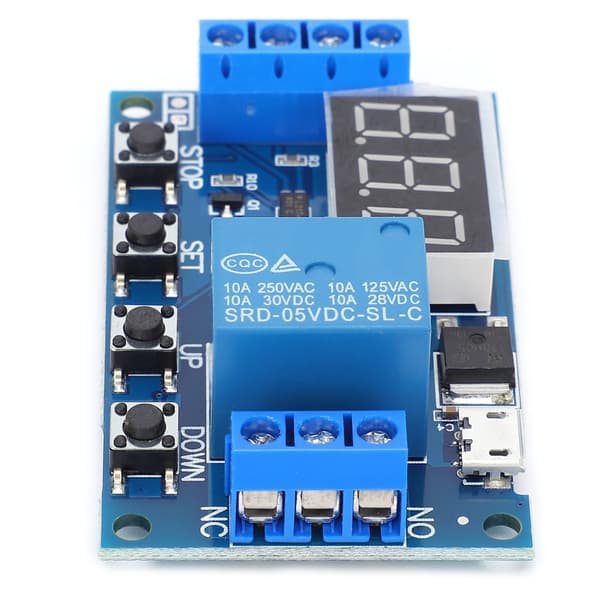 Reläkort Cykel Timing Krets Brytare Timer Fördröjning Trigger Modul 6‑30V Micro USB 5V