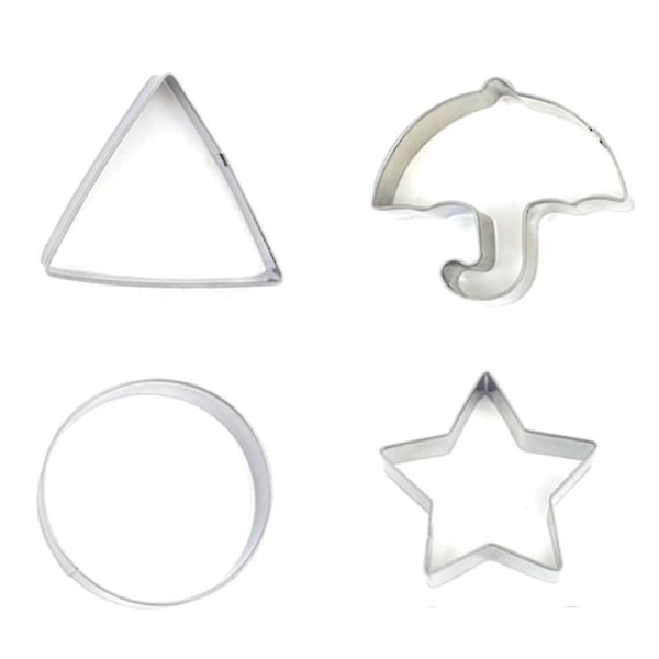 4stk Squid Game Cookie Cutters Sukkerform Kjekskutter