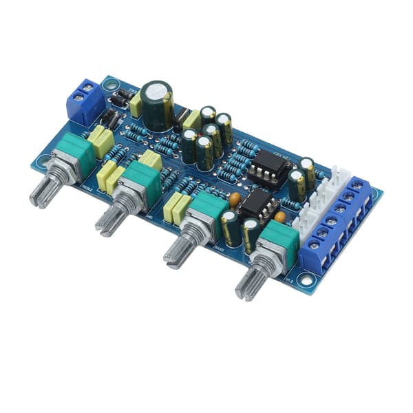 Forforstærker Preamplifier Modul Tone Board HIFI Diskant Mellem Bas Lydstyrkejustering