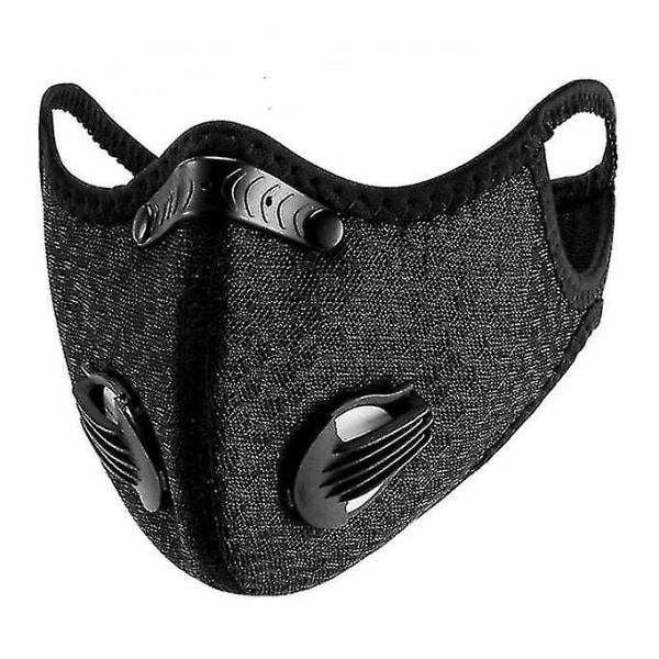 Sykkelmaske Antibakteriell støv Ridemaske Sports Activated Carbon Mask 5stk svart 5pcs black