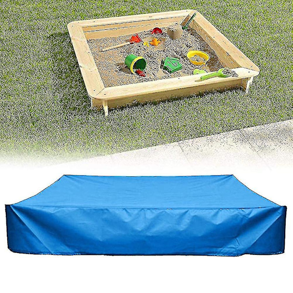 Dammtätt skydd Sandbox Cover Vattentätt Sandlåda Pool Cover Blue 180*180