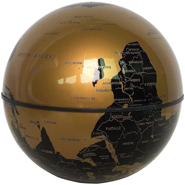 Flytande Globe Med Led Ljus C Form Magnetisk Flytande Globe Världskartadekoration Gold