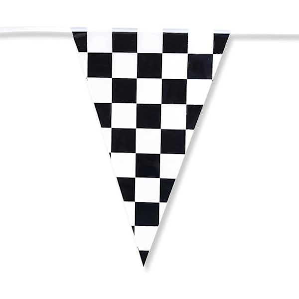 Ternet flag Sort og hvid 100 Ft Pennant Racing Banner Party