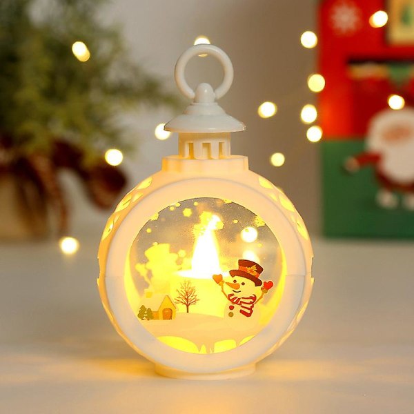 Julepynt LED stearinlys Julepynt Old Man Snowman dekorasjoner (stil B)