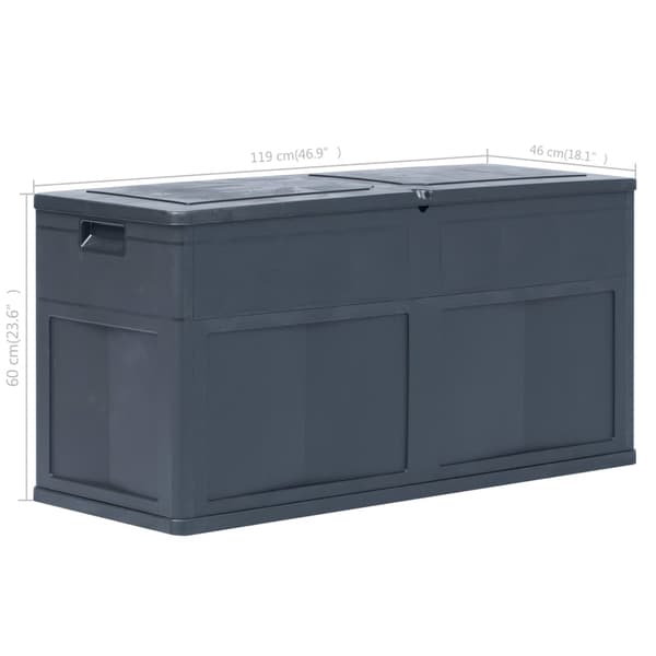 【BQ】vidaXL Tyynylaatikko 320 litraa musta Black Svart