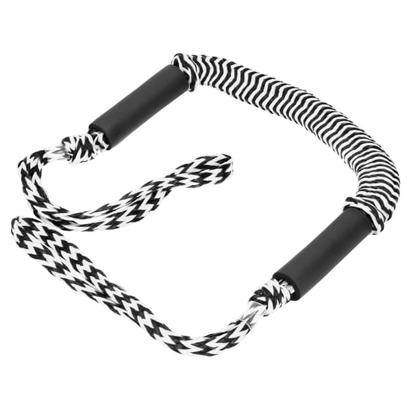 Bungee Dock Lines Elastisk Fortøyningsline Svart og Hvit Ripple