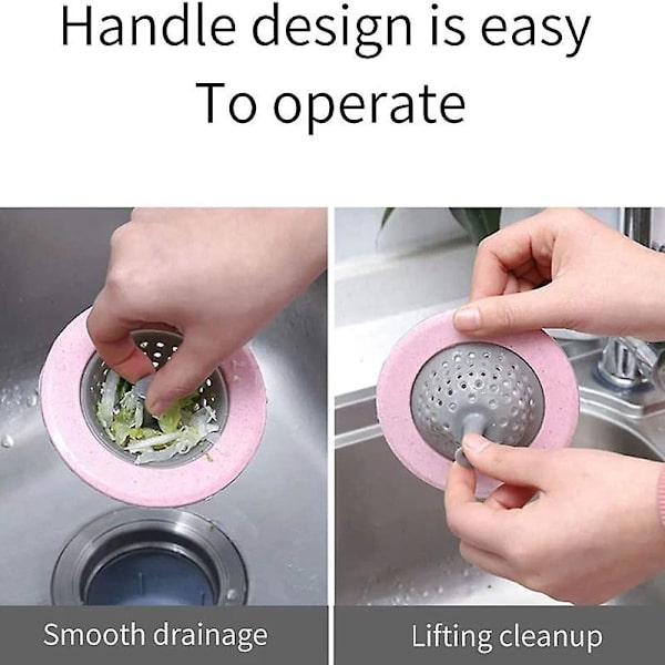 1st Bärbar silikonsil Avfallsplugg Handfat Filter Badrum Dusch Avlopp Handfat Avlopp Cover Handfat Durkslag Avlopp Hårsil Beige