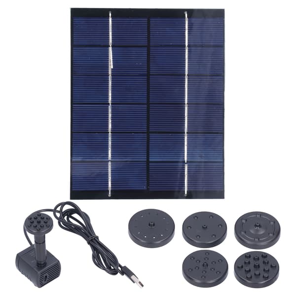 2W Solarfontæne med panel Vandpumpe Solpanel Kit til udendørs landskab Damindretning