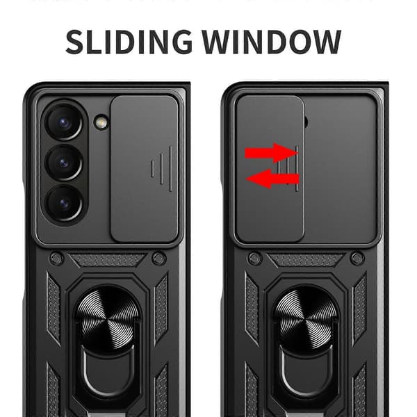 TPU+PC-telefonfodral med skjutbart kamerask Gold For Samsung Galaxy Z Fold7