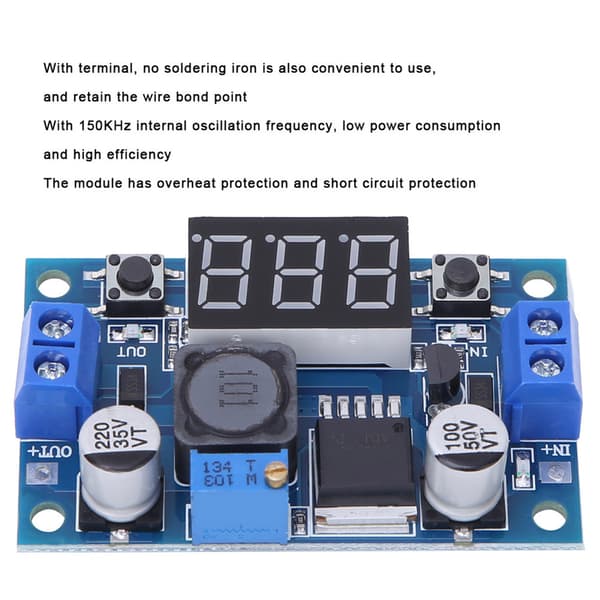 Modul Justerbar DC-DC-omformer Buck Regulator med Terminal 150KHZ