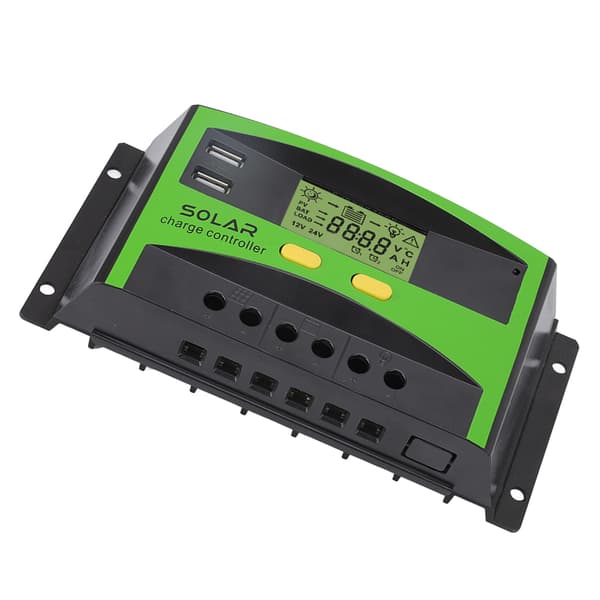 12V 24V PWM Solar Charge Controller Dobbelt USB LCD Display 30A 360W 12V 720W 24V til Hjemmehave