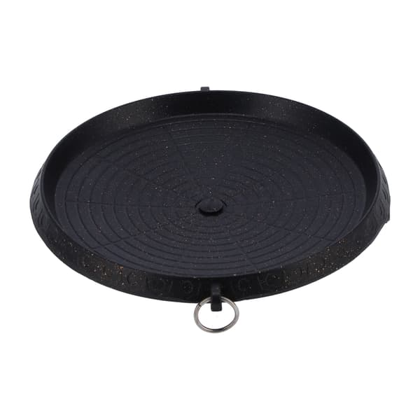 Multifunksjonell grillplate Bærbar BBQ Non-stick stekebrett for hjemmerestaurant utendørs (Non-stick rund grillplate)
