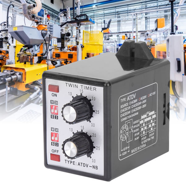 Knap Kontrol Tidsrelæ Til Fra Timer Relæ MultiSection ATDVNB AC110v 220V