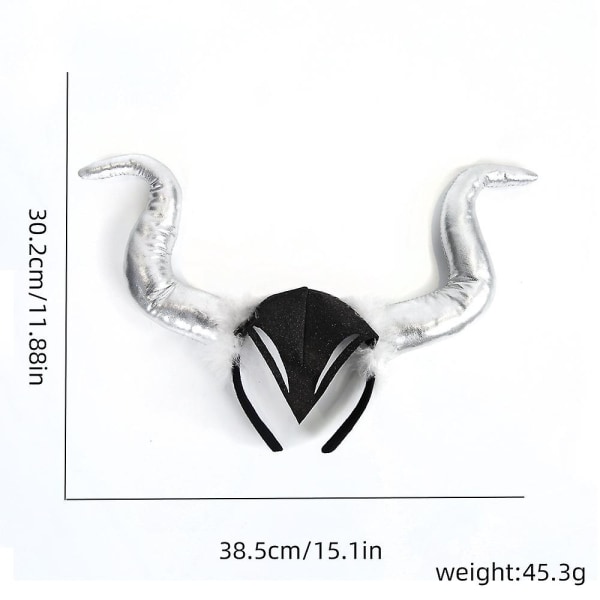 Halloween Devil Horn -pääpanta - täydellinen asusteen lapsille Silver Horn Headband