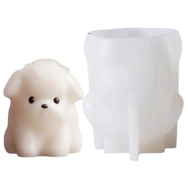 【BQ】Fødevaregodkendte forme Tegneserie Dessertforme Søde Geléforme Mælkepudding Silikoneforme til at lave søde og unikke desserter EOM Puppy Milk