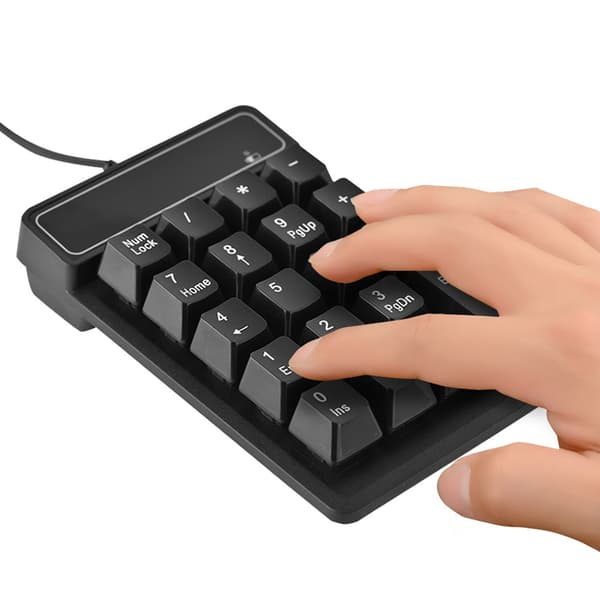 USB-kablet numerisk tastatur til Windows bærbar/stationær pc - 19 taster