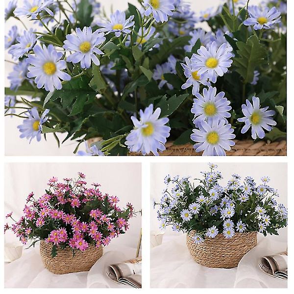 5 stk Kunstige Blomster Silk Daisy Kunstig Daisy Til Hjem Bryllupsdekoration Purple