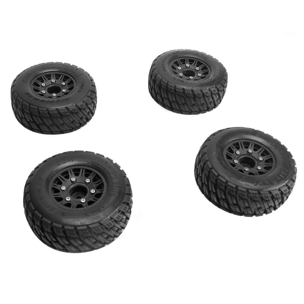 4 stk. 113 mm diameter RC Short Course Truck Dæk Plastik Gummi Tilbehør til ARRMA Sort
