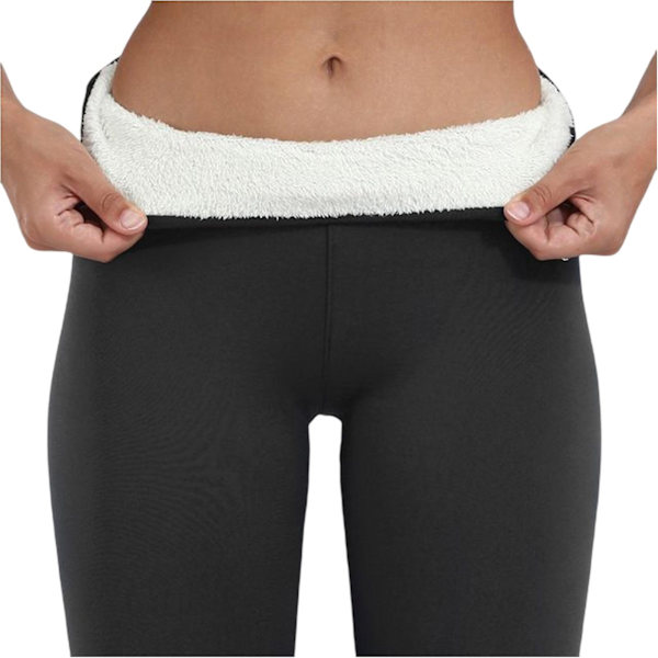 Kvinnor Vinter Leggings Hög midja Varmfodrad Tjock ogenomskinlig Tights Stretch Bottom Thermal Tight Leggings För Höst Vinter Gray M