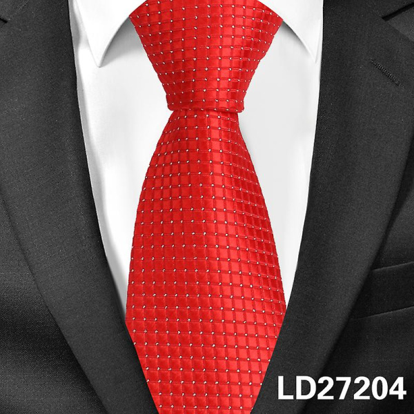 Klassiske plaid halsbånd til mænd Casual jakkesæt Slips Gravatas Stripe Blue Herre slips til business bryllup 8 cm bredde mænd slips LD27204