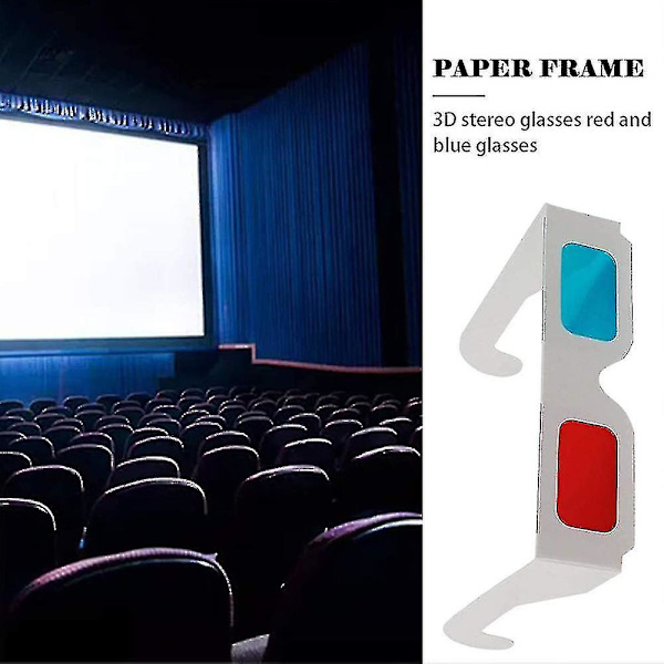 10 par 3d papp briller Universal Anaglyph 3d briller Papp Papir Rød Cyan Eller 10 par 3d papp briller Briller Universal Anagl