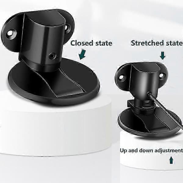 Justerbar dørstopper Stansefri Antikollisjonsdørstopper Usynlig soveromsdør Baderomsgulvdørstopper Silver