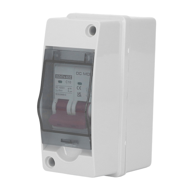 2P DC Strømafbryder IP65 Vandtæt Miniature DC Isolator Switch Solcelle PV System 1000V 10A