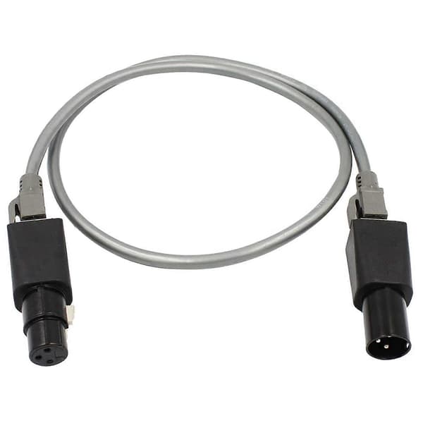 DMX til RJ45-stik RJ45 Ethernet til 3-bens XLR DMX hun- og hanadapter sæt (3PIN 3Par) Black