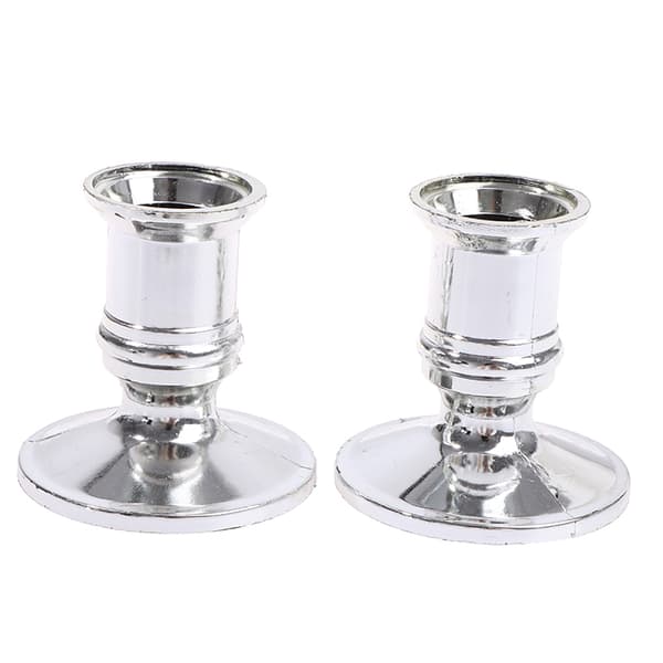 【BQ】2 st/set Plastljusstake Ljusstake F Silver