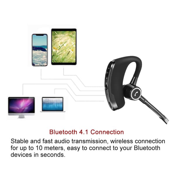 Ægte Trådløse HiFi Deep Bass Bluetooth Ørehage Headset