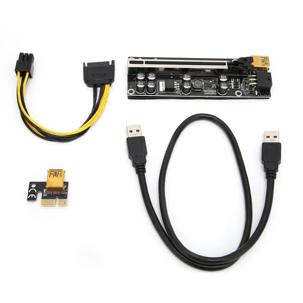 PCIE Riser-kort Stabil 6PIN-grænseflade PCIE-stik 1x til 16x Grafikforlængerkabel