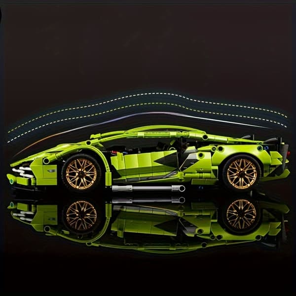 【BQ】1200 avancerad sportbilsbyggsats, grön racingmodell 67124