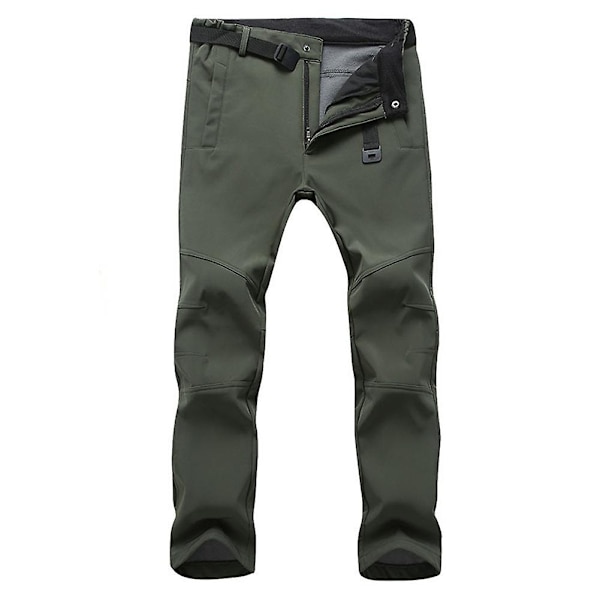 Miesten Vedenpitävät Outdoor Winter Thermals Housut Tuulenpitävät Housut Vaellushiihtoon Army Green S