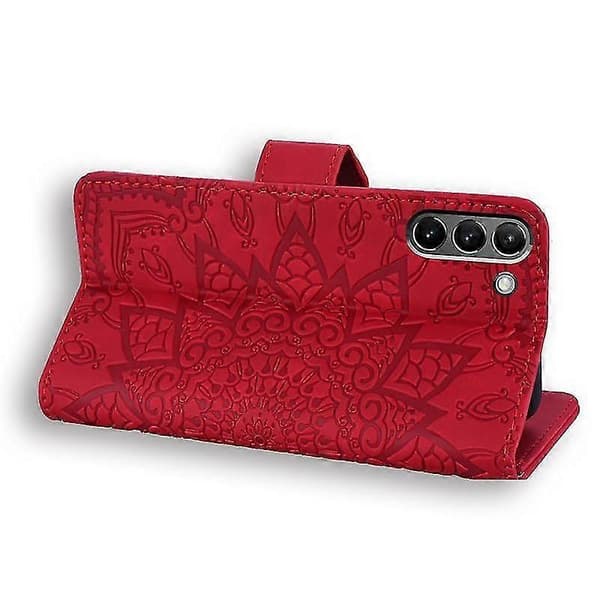 Plånboksfodral för S21 Fe 5g PU-flipfodral Mandala Red