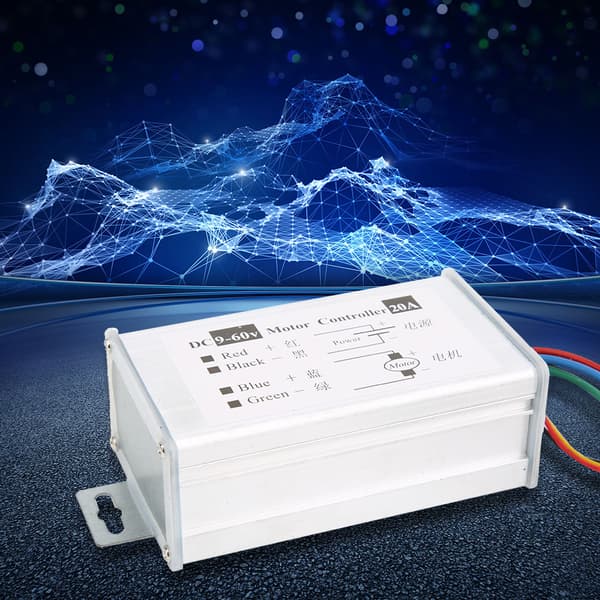 Motorhastighetskontroller Bryter Potensiometer Kontroll PWM Variabel Hastighet 20A 9V12V24V48V60V