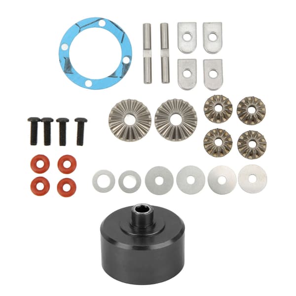 ARRMA 1 7 1 8 Serie Spiral Forreste Bagerste Aluminiumslegering Diff Sæt Reservedele Sort