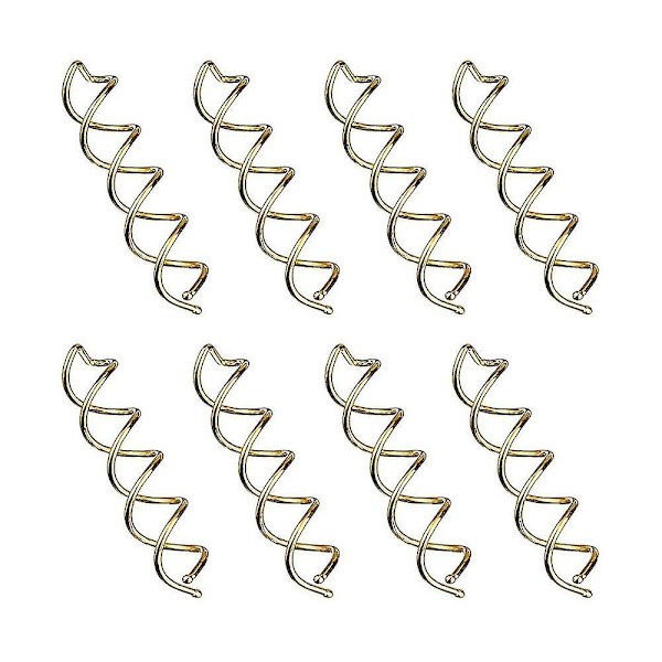 20 Spiral hårnålar Twist Clips Runda hårklämmor Hårstyling Spiral Gold Gold