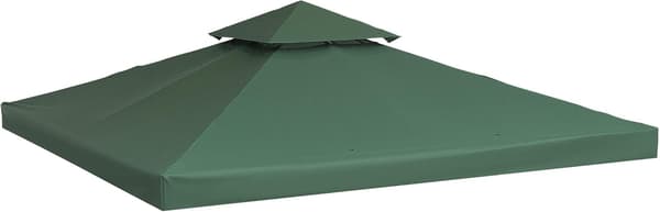 【BQ】Udskiftningsdug til pavillon 3 x 3 m mørkegrøn-FF-