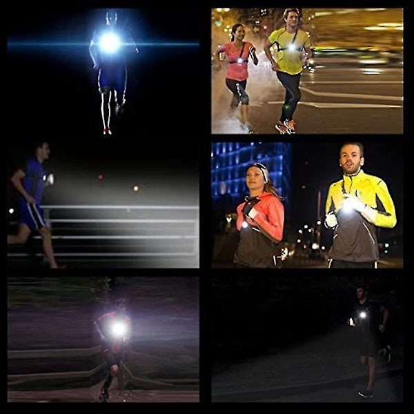 Running Light USB Ladattava Led Body taskulamppu vedenpitävä valo yöjuoksuille