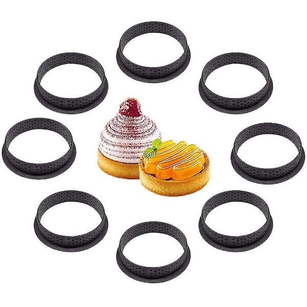 8-delad kakform, konditorivaror perforerad skärare rund form mousse cirkel