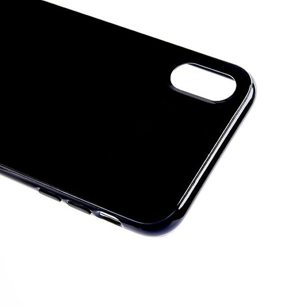 Iphone X Solid Color Smooth Surface Pehmeä TPU case ( musta)