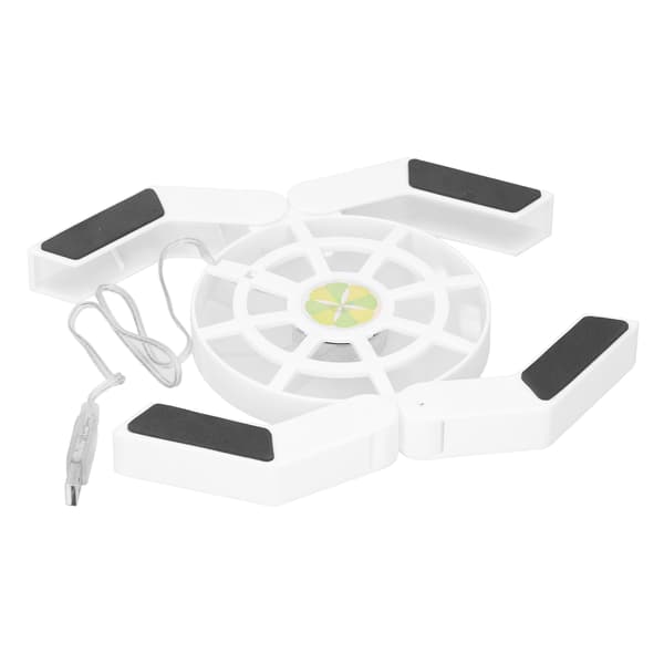 Laptopkjøler med lysende stor vifte USB Notebook Datamaskin Sammenleggbart stativ DRS08 (Hvit)