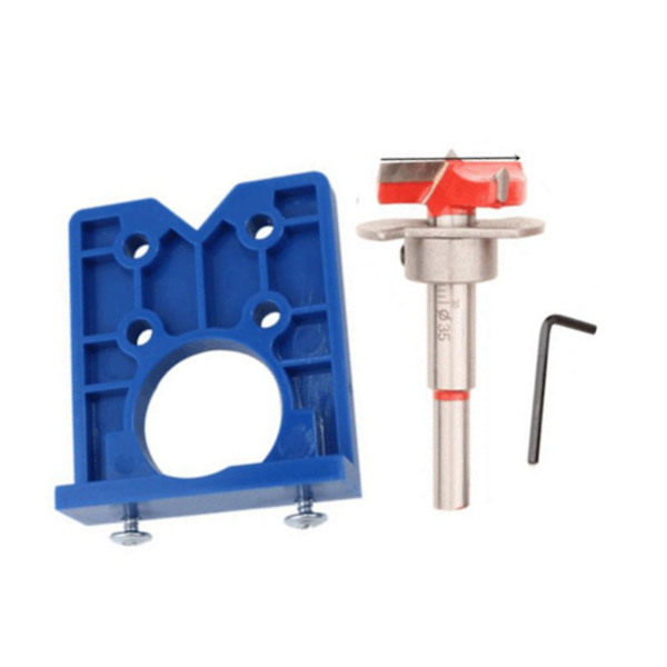 Dold Hinge Jig Kit 35mm ABS med exakt legering Hinge Borrningshål Router Jig för möbler