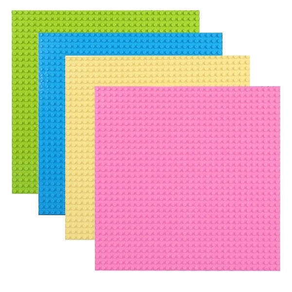 4-pack stora bottenplattor tegelbyggnad bottenplattor för flickor pojkar 10 x 10 tum | Tillbehörsplatta
