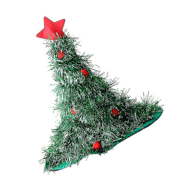 Glitter Julgran Form Rolig julhatt Nyår tomtehatt Julfest Kepsar för heminredning