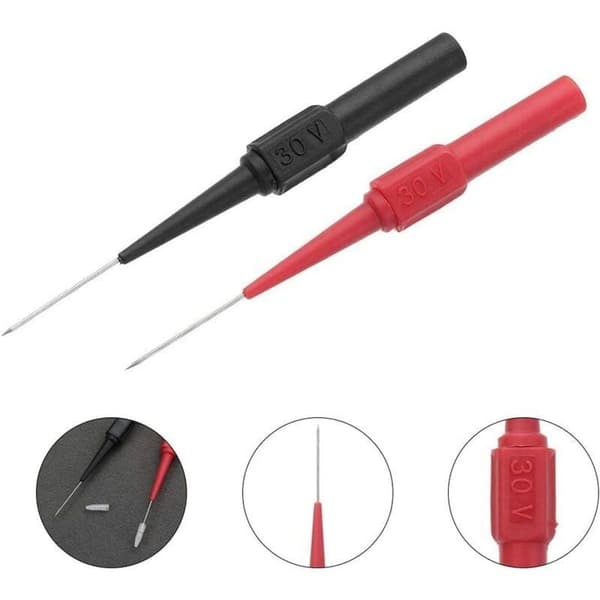 [BQ]Multimeter testprober med spids spids i rustfrit stål, 0,7 x 20 mm