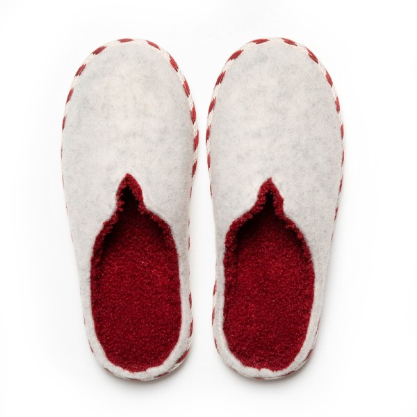 【Barbie Shop】Vinter hjemmesko bomullsslippers varme hjemmesko plys tykk bunn sklisikre filt flate slippers S(36-37）