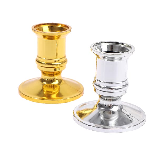 【BQ】2 st/set Plastljusstake Ljusstake F Silver