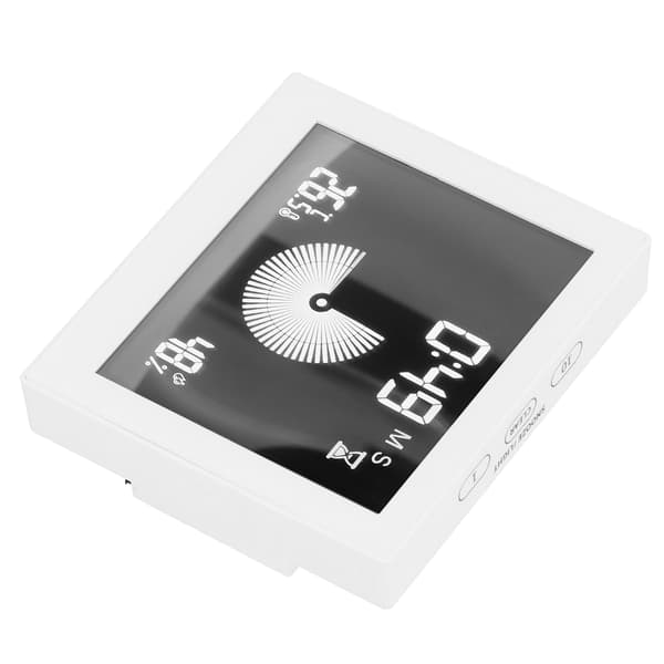 Multifunktionell Temperatur- och Luftfuktighetsmätare Väckarklocka Vit USB 5V 1A