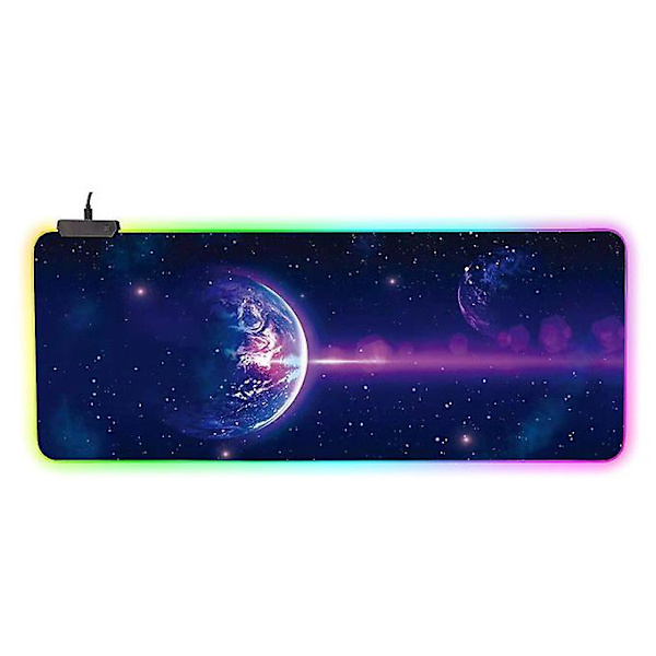 Stor Rgb gaming musemåtte skridsikker gummibase 800x300x4 mm